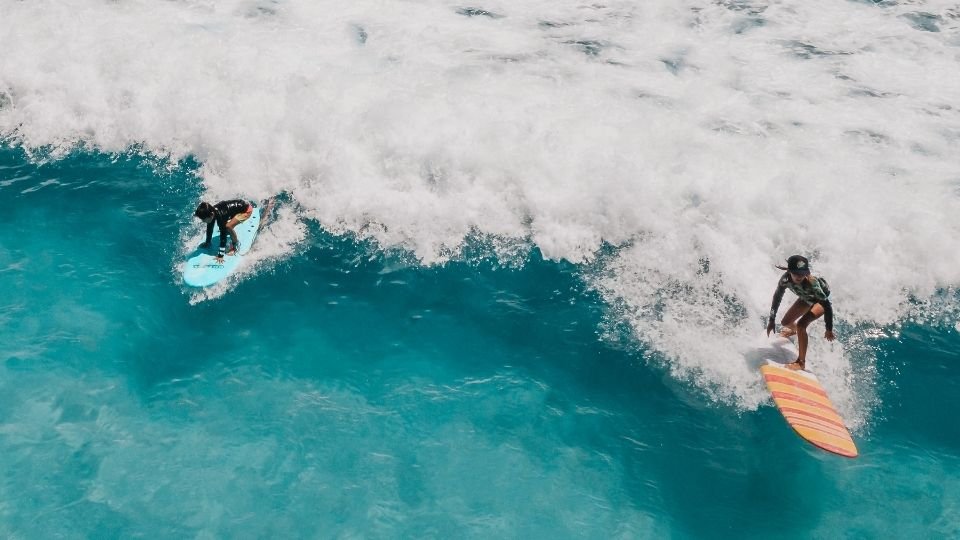 Surfing spot in France