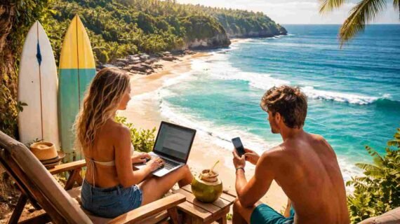 Digital Nomad Surf Lifestyle in Bali