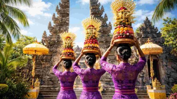 Why do people wear purple in Bali?