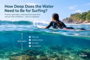 how deep does the water need to be for surfing